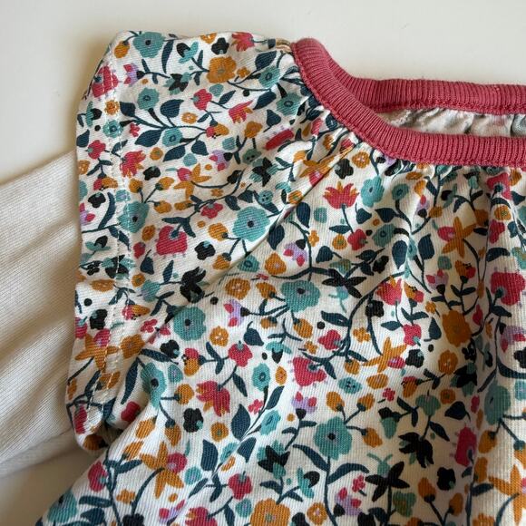 Tea Collection Floral Printed Layered Sleeve Baby Dress 6-9 Months - Picture 6 of 10